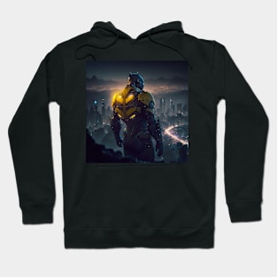 Cyberpunk Cyborg Guardian Overlook Hoodie